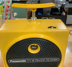 1970’s Panasonic Dynamite Plunger Portable Yellow 8 Track Player No Cord RQ-830S
