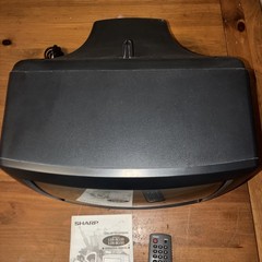 Vintage 2002 Sharp 13N-M100B CRT TV Front Inputs Retro Gaming w Remote & Manual