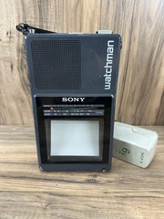 Sony Watchman FD-42A Portable UHF/VHF Television w/ OEM Adapter Working