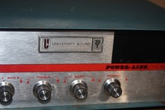 Vintage University Sound T-20 Power Line PA Amplifier – Powers Up – Lights Up