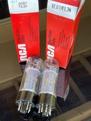 Pair RCA by Matsushita EL34 6CA7 Tubes & Boxes GT Britain Hickok TV7 Tested