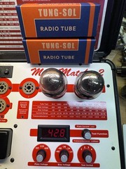 2 Plate Current Matched Tung-Sol 6550 Black Plate Tubes USA 1960