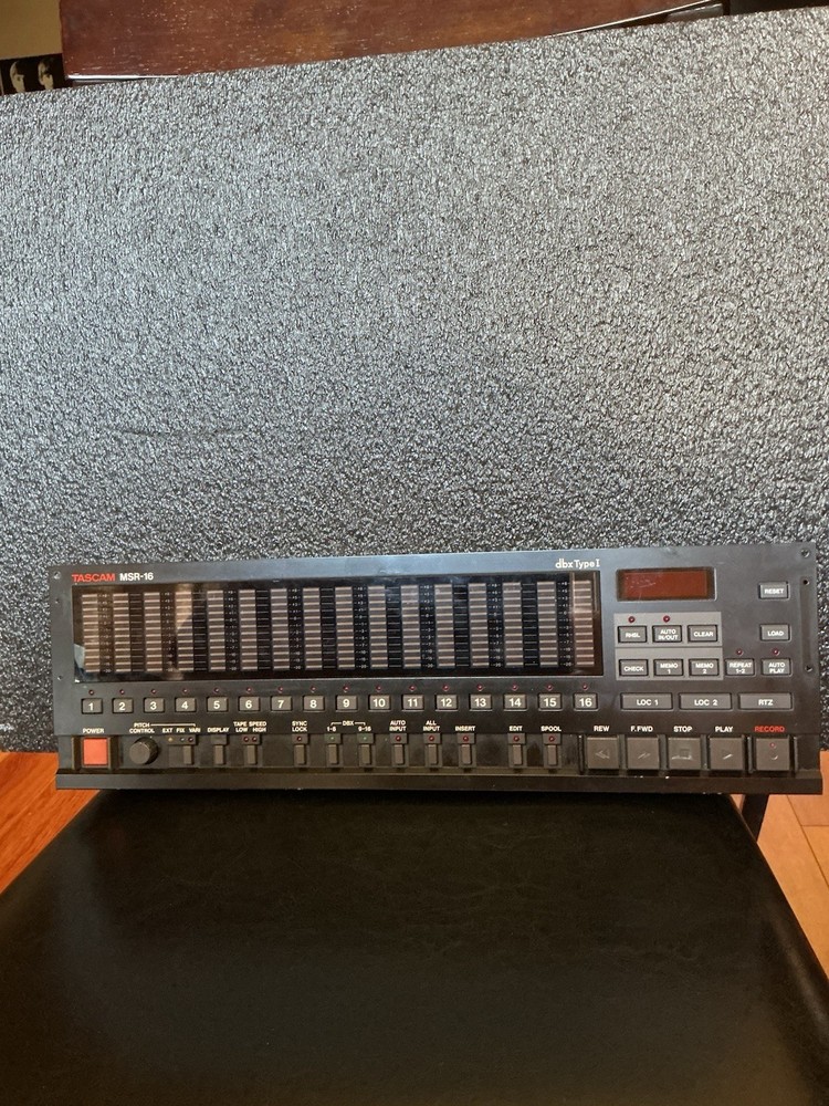 TASCAM MSR-16 Reel to Reel 16-channel 1/2” Tape Machine FRONT CONTROL PANEL.