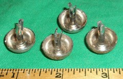(4) 5/8 Inch Tin Bottom Feet for an Old Amp Bassik?