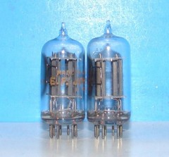12AU7A RCA radio audio clear top vacuum tubes 2 valves tested 12AU7 5814 ECC82