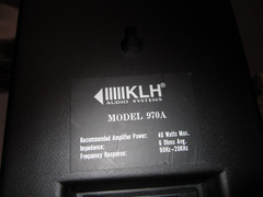 1 KLH Wall Mount Replacement Speaker 970A 40W 3-Way Weatherized Indoor