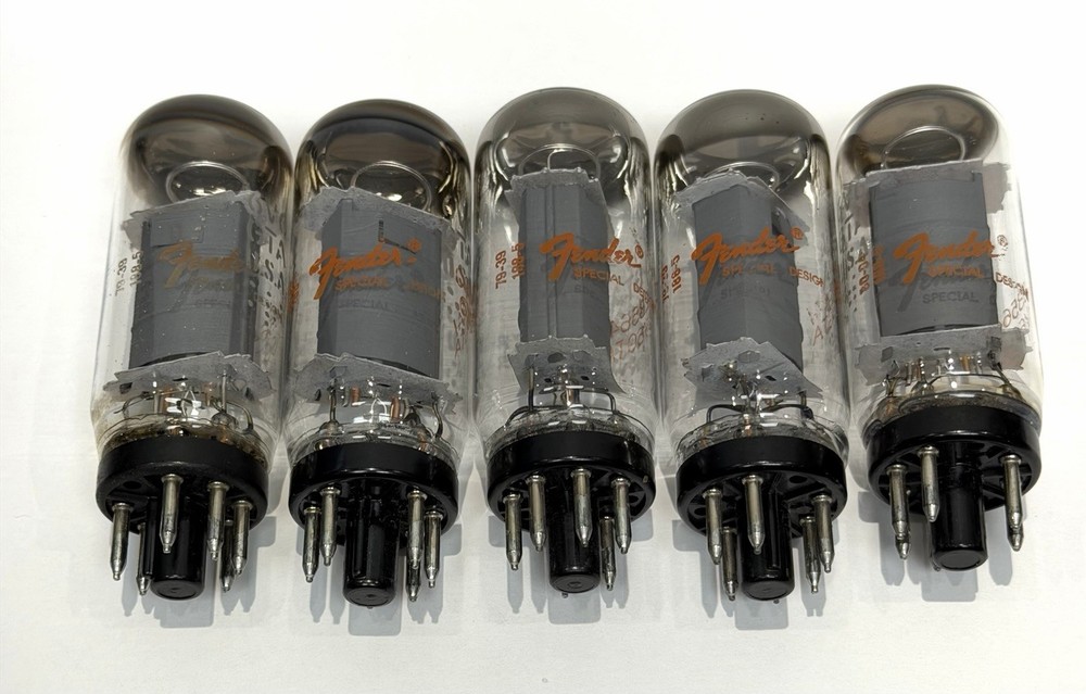 (1) FENDER 6V6GTA Tube Made In USA By RCA Coin Base B&K 700 606 & Current Tested