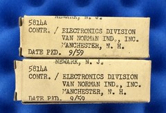 Two Tung Sol 5814A Tubes / 1959 / NOS IN BOX / Amplitrex Tested 💪 /12AU7 ECC82