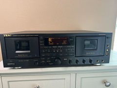 Vintage TEAC W-6000R Cassette Deck Remote Included