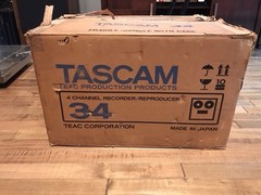 TASCAM MODEL 34 Reel Tape Deck Recorder 4 Channel 4 Track In Original Box