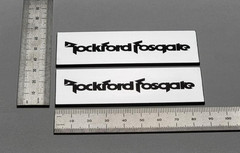 Rockford Fosgate Speaker Badge Logo Custom Made 3D Incised Pair With Adhesive
