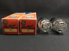 NOS PAIR GE TYPE 82 Coke Bottle POWER Rectifier VACUUM TUBES USA Tested S.7831