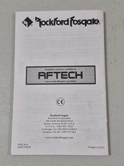 Rockford Fosgate Punch 2-Channel Amplifier Installation Operation Booklet Manual