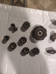 Lot of 14 Mixed Vintage Brown Radio Electronic Equipment Pointer/Round Knobs