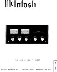 McIntosh MC 2105 Owner’s PDF FILE! Instructions + Service Manual MC2105