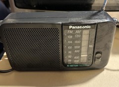 Vintage Panasonic AM/FM Radio Model RF-544 With Power Cable-works Great
