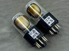 (2) GE 6SN7GTB Short Bottle Tubes Ring Sidegetters Bridged Filament Test Strong