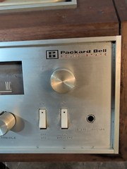 Vintage PACKARD BELL SOLID STATE RPS 02 W/ GARRARD TURNTABLE Wood Cabinet