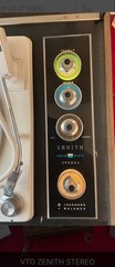 Zenith Circle Of Sound Stereo Record Player Turntable Console w/ Dust Cover