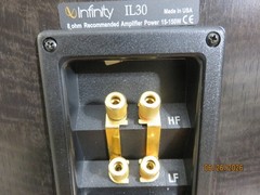 Infinity Black Onyx Interlude IL30 Bi-Wired Front Tower Speakers 8ohm 150W