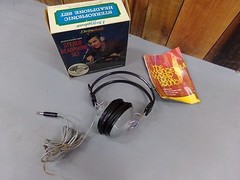 Vintage Electrophonic Morse Professional Type Stereo Headphones Set in Box Japan