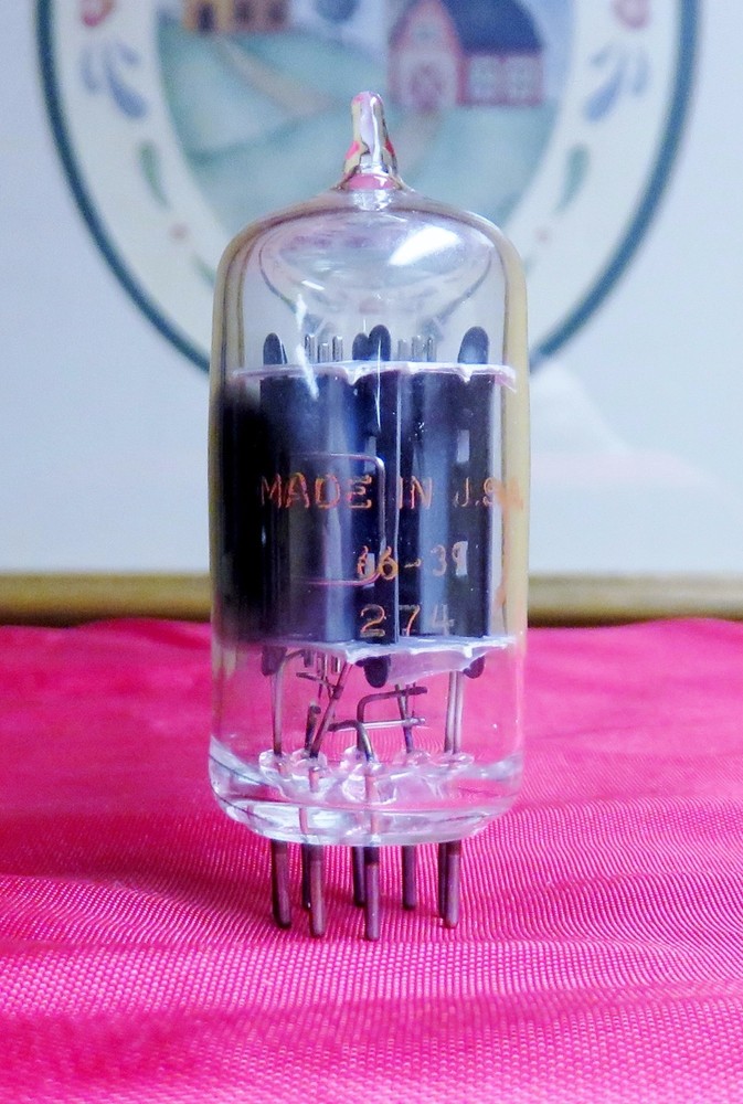 Vintage RCA 12AU7A PLATINUM PLUS GRADE Clear Top Preamp Tube = (6189 5814 7316)