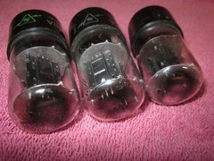 Matched Pair +1 Sylvania 6SN7 Staggered Black Plate Tubes Balanced STRONG 3pcs