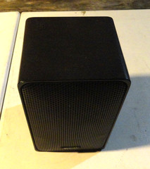 8″TALL Realistic Minimus 7 Black 40W Bookshelf Speakers Pair In OG 40-2030C