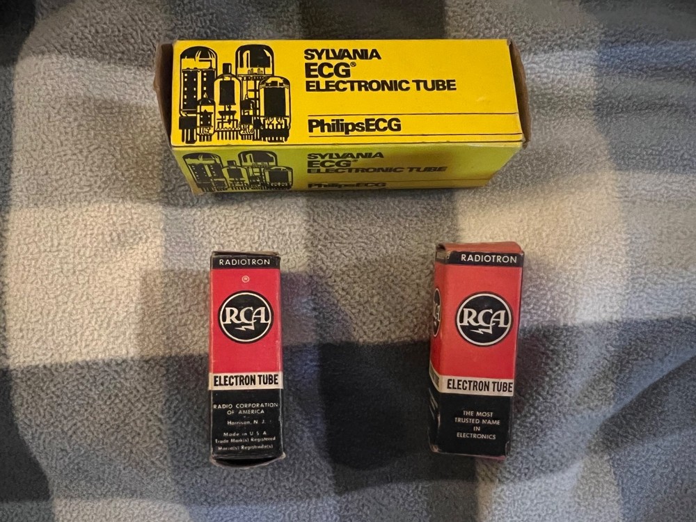 vintage Fender RCA Sylvania guitar amp tubes lot rare untested
