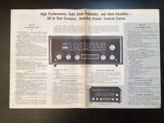 Vintage McIntosh Stereo Preamplifier Amplifier Sales Brochure Lot
