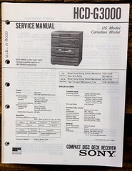 Sony HCD-G3000 Receiver Service Manual *Original*