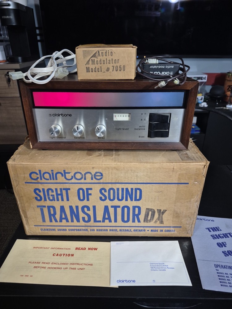 Clairtone Sight Of Sound 7041 Deluxe Translator W/ Modulator All C.i.b. Rare!!