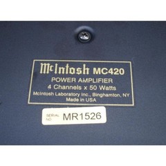 McIntosh MC420 4-Channel Power Amplifier Junk Parts/Repair #UZ816 from JAPAN