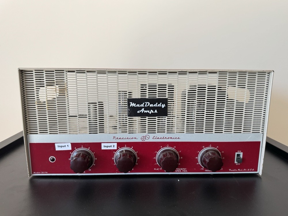 Vintage Grommes Precision 20PA Tube Amp, Professional Conversion for Guitar/Harp