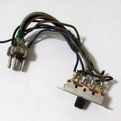 AKAI ® 1710W Open Reel Tape Deck PART – OEM – MUTE NORMAL Switch With Plug