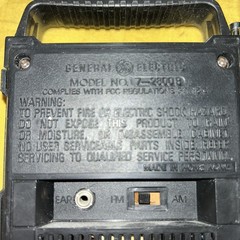 Vintage General Electric Two-Way-Power AM/FM Radio 7-2800 B Battery Operated