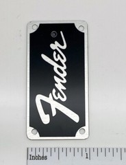 Fender Transitional Logo for Amp or Case Badge Custom Made Silver Aluminum