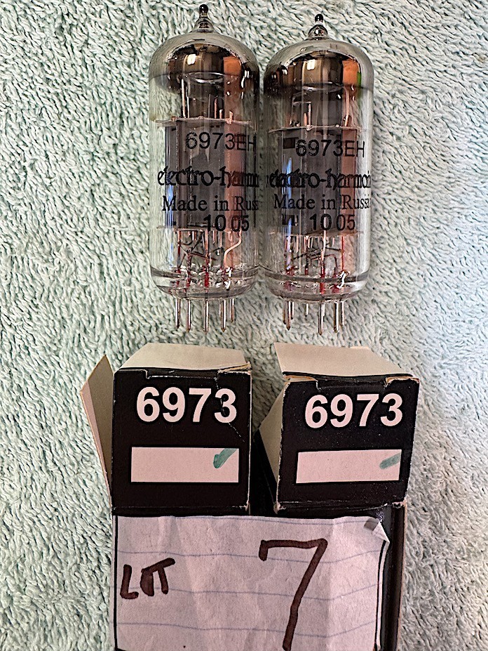 6973 1 Pair neue selektierte Electro-Harmonix = (=6CZ5) amplifier power tubes #7