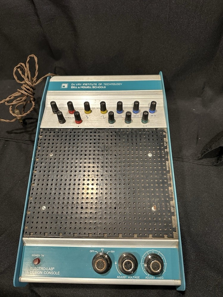 Electro-Lab Design Console DeVry Bell & Howell Vintage Electronics Trainer