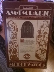 GE Reproduction-Cathedral AM/FM Radio. Tested-Works- Great Sound!