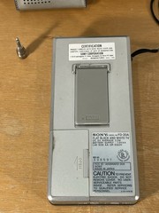 Sony Watchman Portable CRT TV Made in Japan w/ Case & Sony Plug- Video In Tested