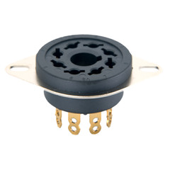 Belton Gold Plated, Audiophile Grade, 8 Pin Octal Chassis Mount Socket