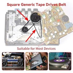 Cassette Recorder Maintenance Rubber Belts – 50PCS Square 40-135MM Mix Pack