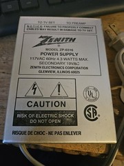 HTF VINTAGE RARE ZENITH TV PREAMP POWER SUPPLY MODEL ZP-0316