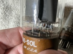 PAIR Vacuum Tubes 5881 RCA Tung-sol BROWN Tested On Amplitrex At-1000 82-85%