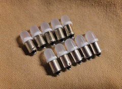 (25)FROSTED BAYONET 6.3V-8V LED LAMP/McIntosh MA6100, MC7205 – COLOR CHOICE!
