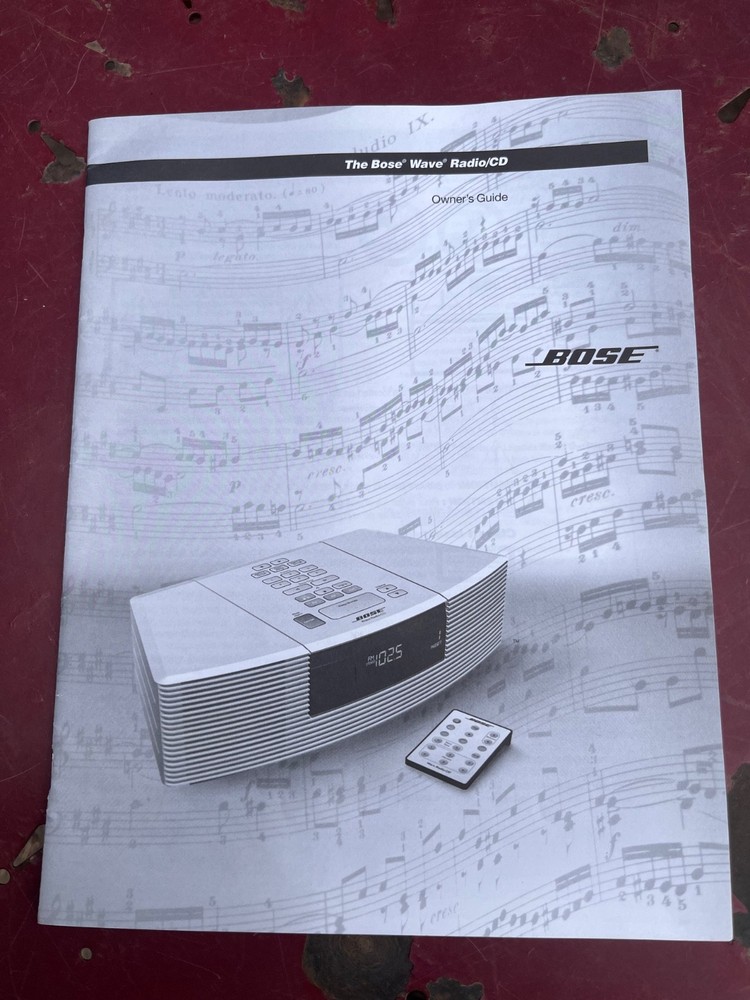 Original 1999 Bose Wave Radio/CD Guide Operating Instructions Manual