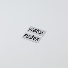 Fostex Speaker Grill logo Badge Custom Made Silver 33mm(1.3″)X12.5mm(0.49″)