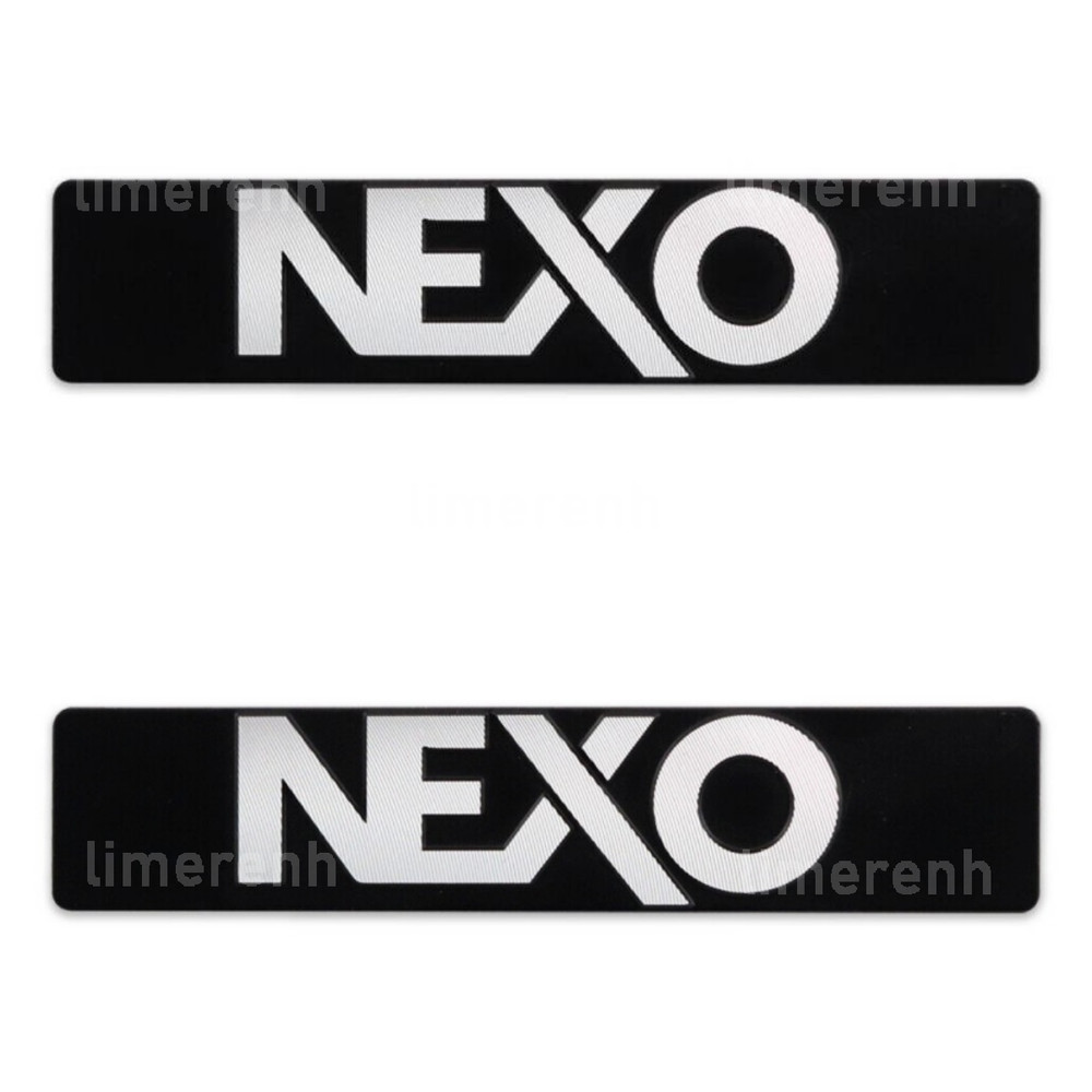 2pcs NEXO Logo Badge Aluminum Replacement Piece 105mm X 22mm