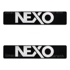 2pcs NEXO Logo Badge Aluminum Replacement Piece 105mm X 22mm